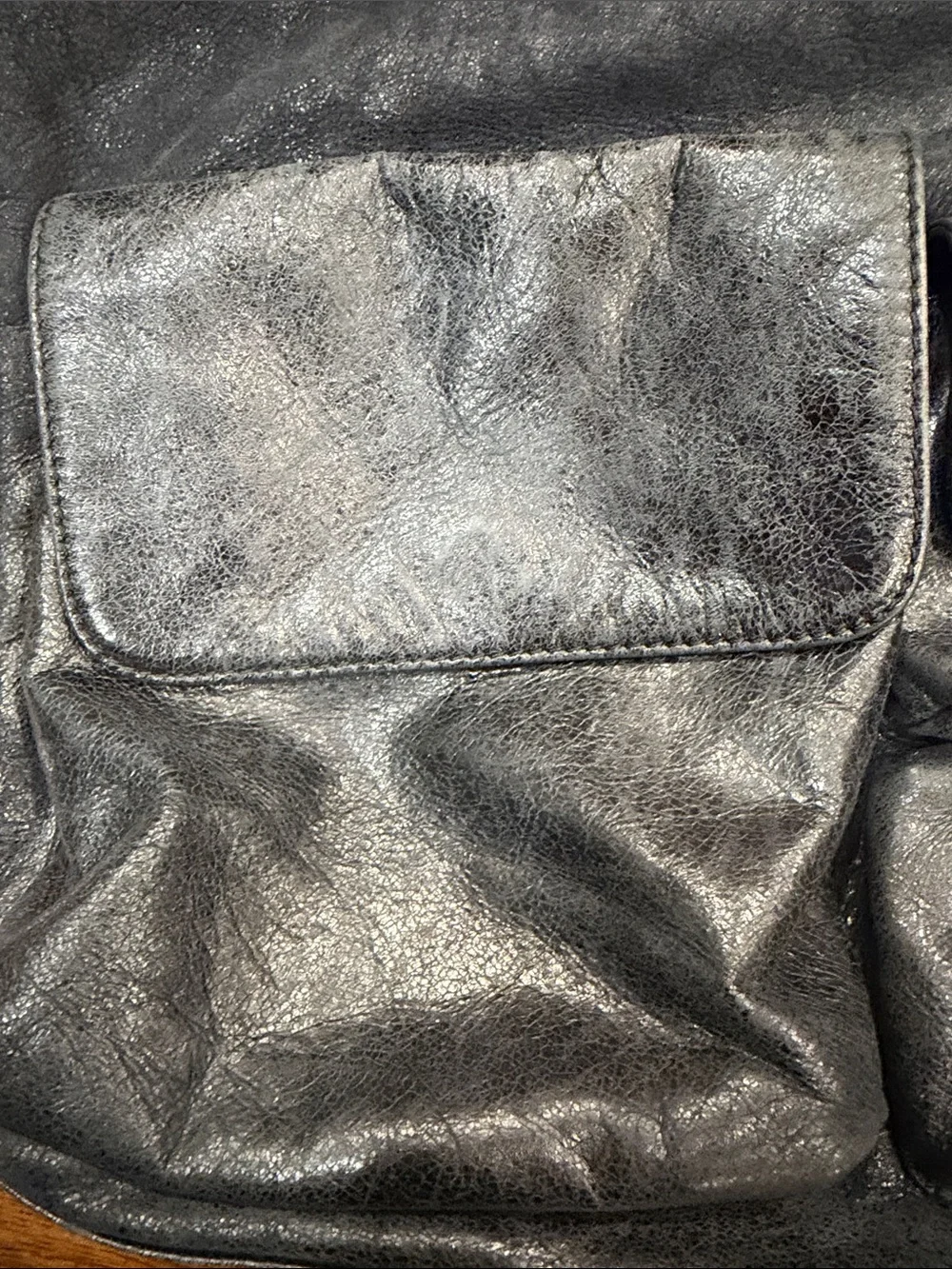 HOBO Black Leather Messenger Bag with Front Pockets